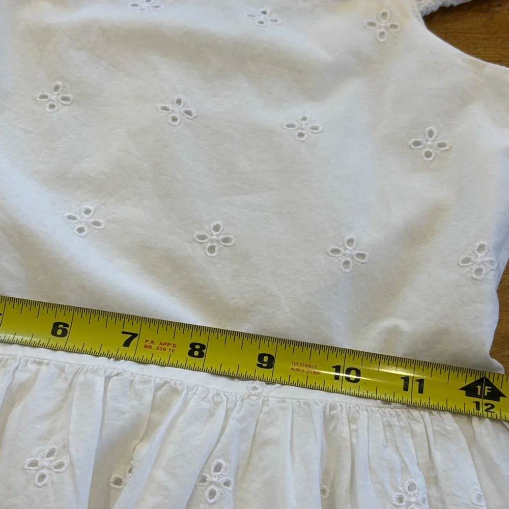 GAP White Eyelet Sundress for‎ Girls - Classic Summer Dress Size S 6-7)